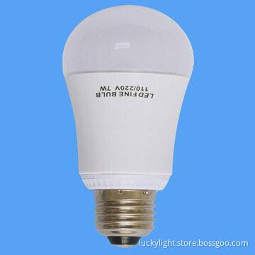 LED Globe Bulb with 7W Power, 500 to 560lm Luminous Flux and 50,000-hour Lifespan